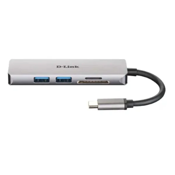 هاب TYPE C مدل DUB-M350 برند D-LINK  HDMI 4K - MICRO SD - SD - USB3.0 - گارانتی ایزی