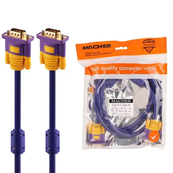 کابل VGA3+4 مدل MR256 برند MACHER مچر متراژ 5 متر-پک پلاستیکی
