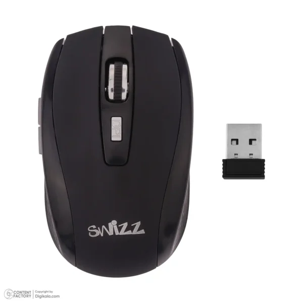 موس بیسیم مدل SWM-2026 برند SWIZZ سویز مشکی - گارانتی سویز 12 ماه