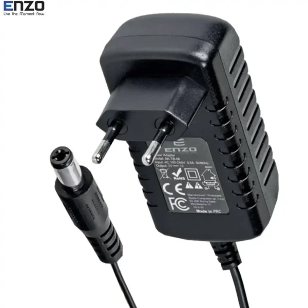 اداپتور دیواری مدل A-1052 برند ENZO انزو  12V - 1A - مشکی - گارانتی انزو سرویس