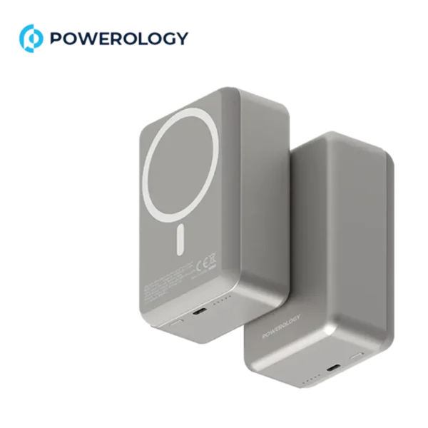 پاور بانک مدل PP081 برند POWEROLOGY پاورلوژی MAH30000 - شارژ بیسیم 15W - طلایی