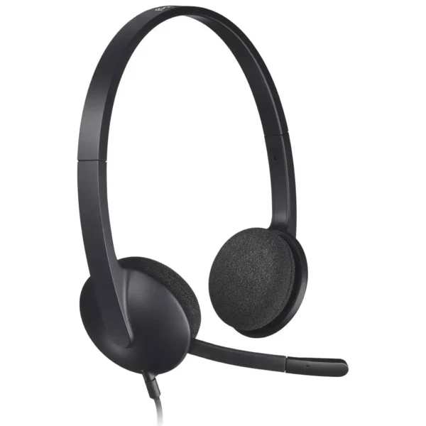 هدست سیم دار مدل H340 برند LOGITECH  لاجیتک مشکی-میکروفون دار-گارانتی نیکان پاسارگاد12 ماهه