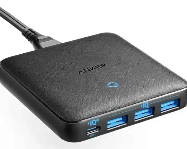 هاب شارژر 4 پورت مدل A2045L11 POWERPORT ATOM III برند ANKER انکر  IQ 3 - گارانتی   - 65W