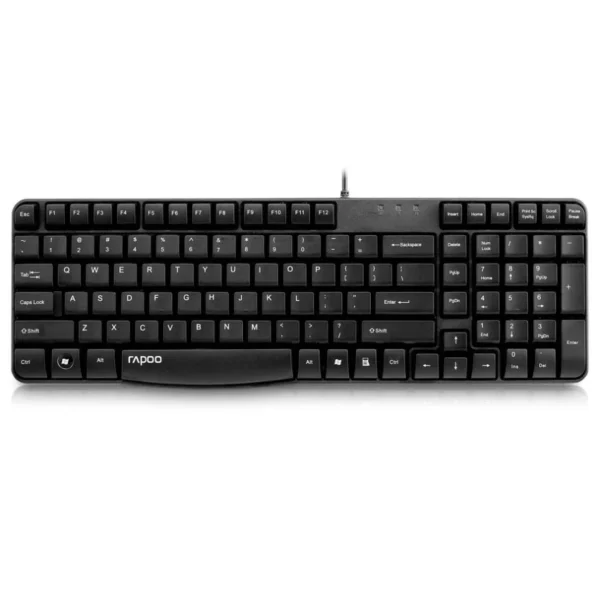 کیبورد سیم دار مدل NK1900 برند RAPOO  رپو  مشکی - گارانتی 18 ماه پانا