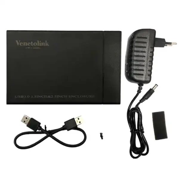 قاب هارد 2.5 اینچ و 3.5 اینچ  برند VENETOLINK ونتولینک  مشکی - UP TO 8 TB