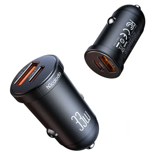 شارژر فندکی 2 پورت  مدل CC-2320 برند MDCOCO مکدودو  33W - گارانتی سهند گستر 6 ماه