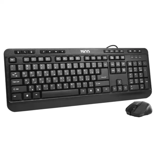 کیبورد موس سیم دار مدل TKM8052 برند TSCO تسکو  مشکی - گارانتی توسن سیستم