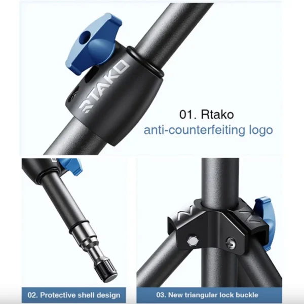 مونوپاد مدل RLD-001 برند RTAKO آرتاکو مشکی - فلزی - 170 سانتیمتر