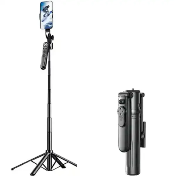 مونوپاد همراه مدل AL-M18 برند RTAKO آرتاکو مشکی - 180 سانتی متر - TRACKING SELFIE