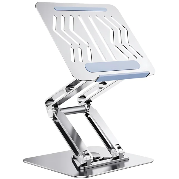استند نگهدارنده لپ تاپ مدل CP84S برند RTAKO آرتاکو نقره ای - فلز - چرخشی - ارتفاع 3 مرحله ای