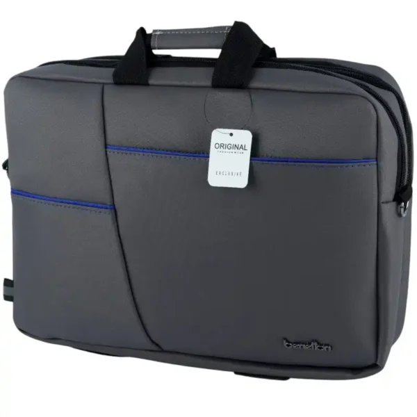 کیف لپ تاپ دستی مدل B0126 برند BENETON بنتون  مشکی - 15.6 اینچ