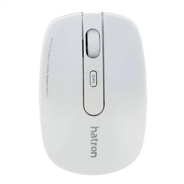 موس بیسیم مدل HMW112SL برند HATRON هترون  سفید - بی صدا - گارانتی فورتیم