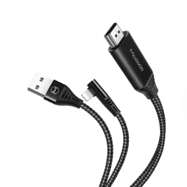 کابل تبدیل LIGHTNING TO HDMI  مدل CA-6400 برند MCDODO مکدودو  متراژ 2 - 4K - گارانتی سهند گستر 6 ماه