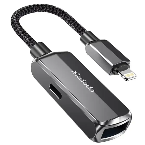 تبدیل OTG LIGHTNING 2 PORT مدل CA-2690 برند MCDODO مکدودو  UP TO 2TB HARD - گارانتی سهند گستر 6 ماه
