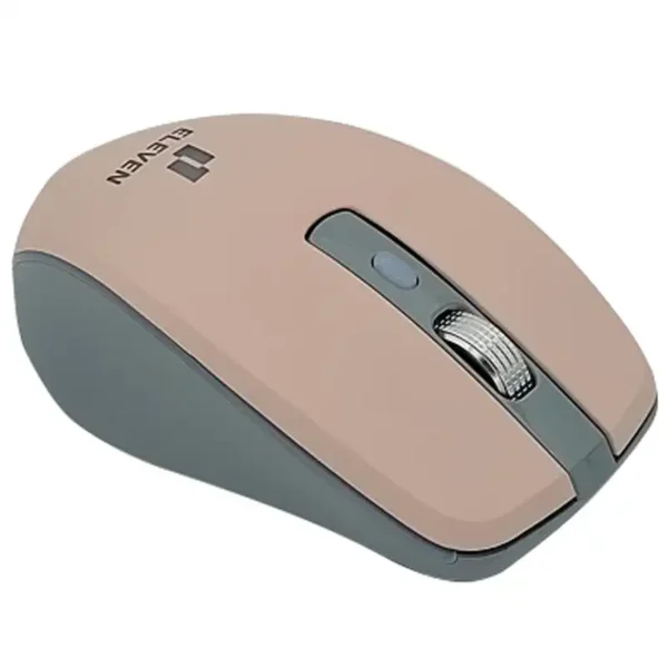 موس بیسیم مدل M911 برند ELEVEN الون  صورتی - 6 کلید - بی صدا - گارانتی رایان اروند