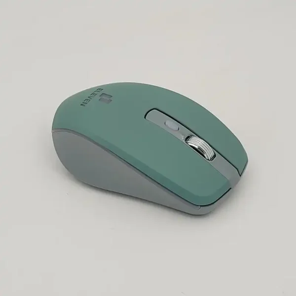 موس بیسیم مدل M911 برند ELEVEN الون  سبز - 6 کلید - بی صدا - گارانتی رایان اروند