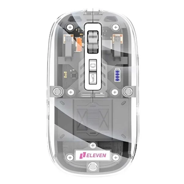 موس بیسیم مدل M912 برند ELEVEN الون  خاکستری - شارژی - بی صدا - گارانتی رایان اروند