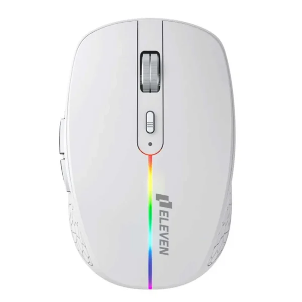 موس بیسیم مدل M915 برند ELEVEN الون  سفید - 6 کلید - BT - شارژی - گارانتی رایان آروند