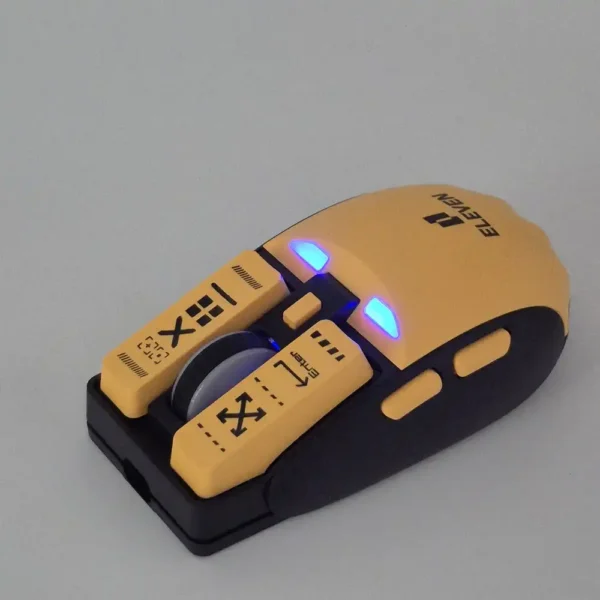 موس بیسیم مدل BUTTON برند ELEVEN الون نارنجی - شارژی - BT - گارانتی رایان آروند