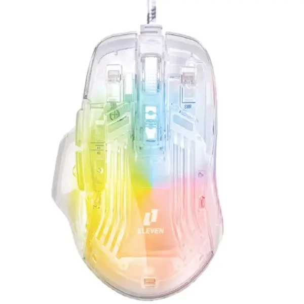 موس سیم دار گیمینگ مدل ORBIT  برند ELEVEN الون  کریستالی -7کلید - RGB - گارانتی رایان اروند
