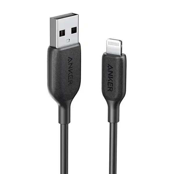 کابل شارژ LIGHTNING مدل A 8813H11 برند ANKER انکر  متراژ 1.8 - مشکی - PVC - گارانتی گرین