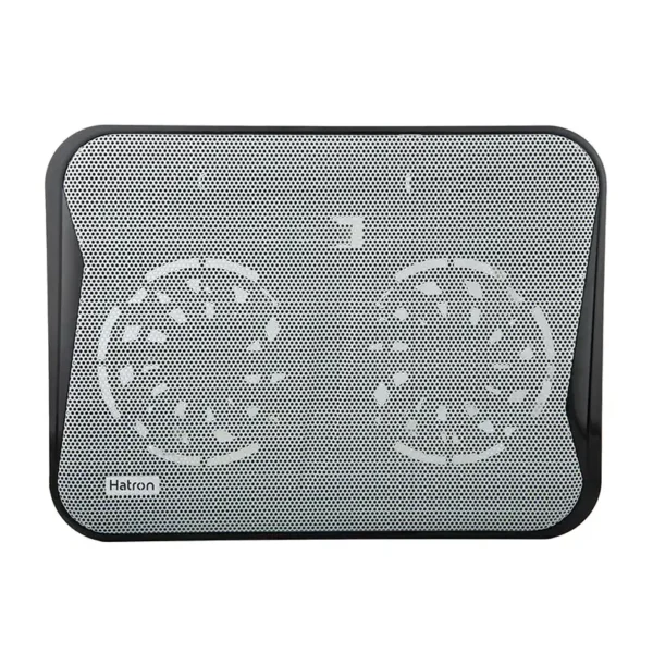 کول پد مدل 086 برند HATRON هترون مناسب برای 16 تا 17 اینچ- -مشکی-دو فن-گارانتی فورتیم