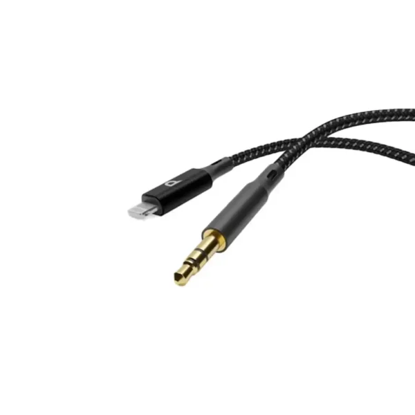 کابل LIGHTNING TO AUX مدل B004 برند POWEROLOGY پاورلوژی متراژ 1.2 - مشکی - گارانتی امپراطور