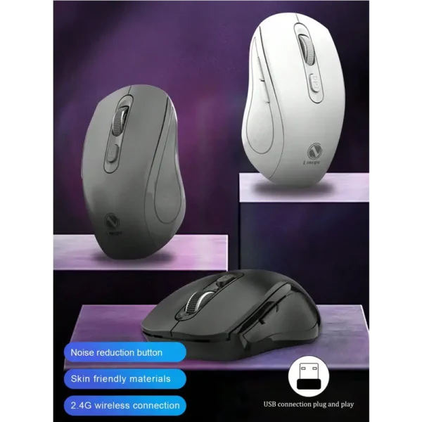 موس بیسیم مدل G3 برند LIMIED  طوسی - 6 کلید