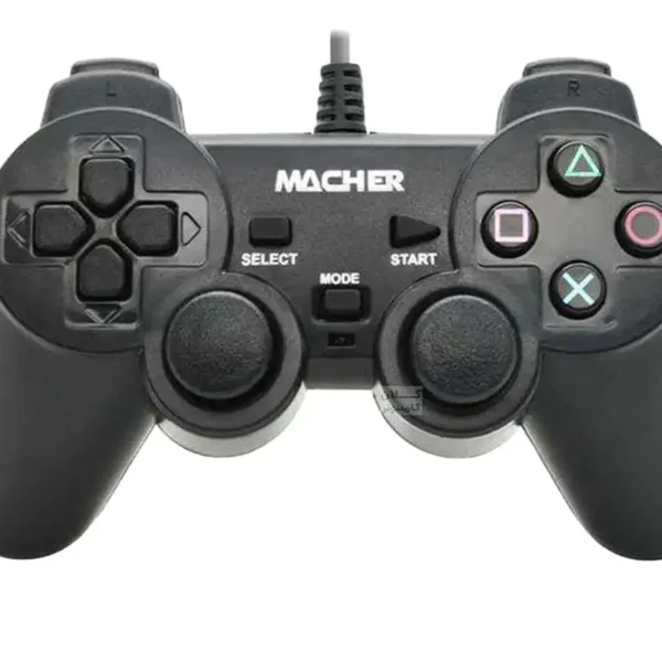 دسته بازی پلی استیشن مدل MR-P54 برند MACHER  مچر مشکی - دو موتور