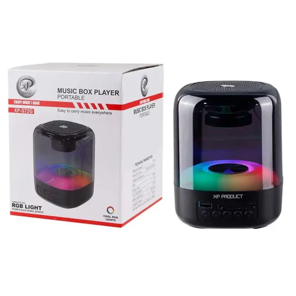 اسپیکر شارژی مدل S72M برند XP اکس پی  مشکی -