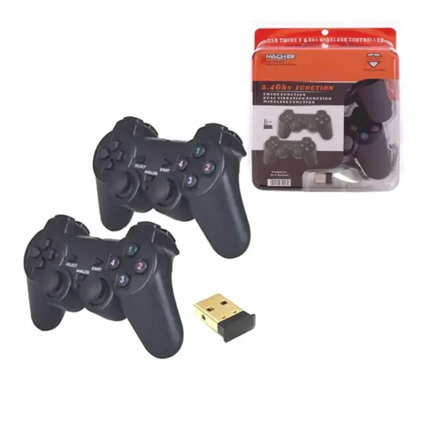 دسته بیسیم دوبل مدل MR-64 برند MACHER مچر مشکی -