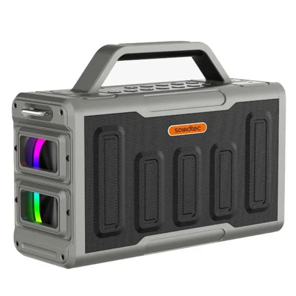 اسپیکر شارژی مدل SURGE  برند PORODO پورودو  مشکی - MAH12000 - 120W - 8H -