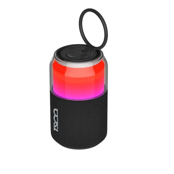 اسپیکر بیسیم مدل TS23122 برند TSCO تسکو - طرح قوطی نوشابه مشکی - RGB - 5W - MAH1800-گارانتی توسن سیستم
