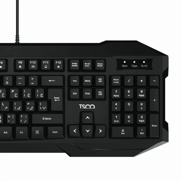 کیبورد سیم دار تک مدل TK8041 برند TSCO تسکو مشکی - گارانتی توسن سیستم