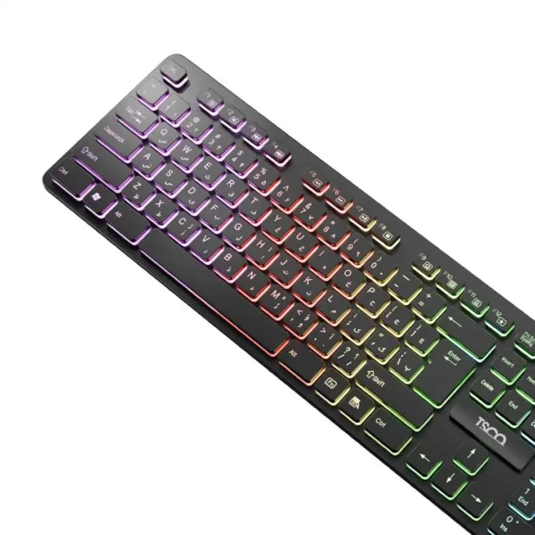 کیبورد سیم دار گیمینگ مدل TK 8049 برند TSCO تسکو مشکی - RGB - گارانتی توسن سیستم
