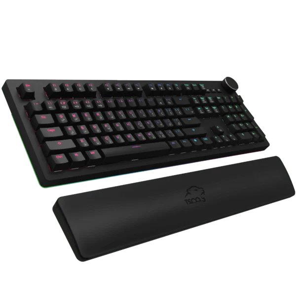 کیبورد سیم دار گیمینگ مدل GK8128 برند TSCO تسکو  مکانیکال قرمز - RGB - مشکی - گارانتی توسن سیستم