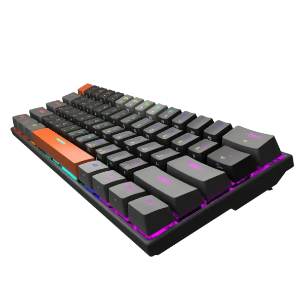 کیبورد سیم دار گیمینگ GK 8161 برند TSCO تسکو  مکانیکال نقره ای - RGB - مشکی - گارانتی توسن سیستم