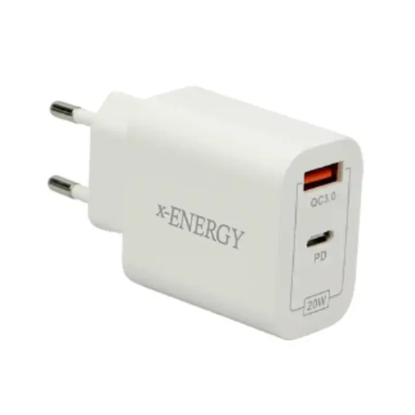 شارژر TYPE C مدل X-520S برند X-ENERGY  مشکی - 20W - گارانتی IPM