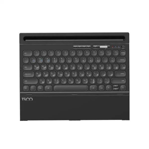 کیبورد بیسیم تک مدل TK7321 برند TSCO تسکو  مشکی - کلید خاموش روشن - BT - گارانتی توسن سیستم