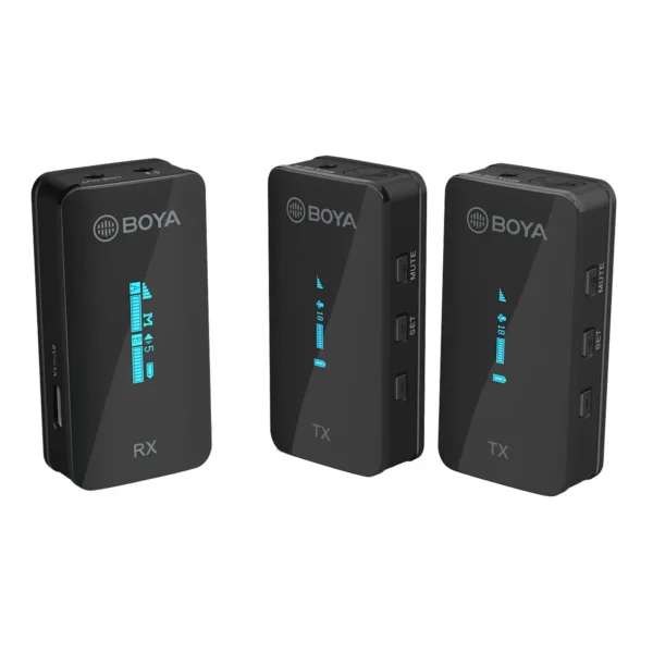 میکروفون بیسیم یقه ای مدل BY-XM6-S2-MINI برند BOYA بویا  مشکی - دوکاربره - RANG 100M - گارانتی ایران بویا