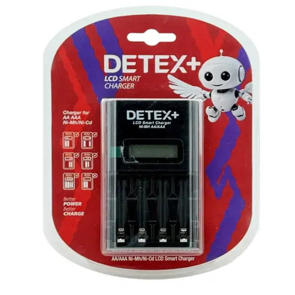 شارژر باتری قلم  برند DETEX دی تکس  4 تایی - با باتری قلم