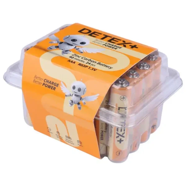 باتری نیم قلم شیرینگ  برند DETEX  دی تکس  24 عددی