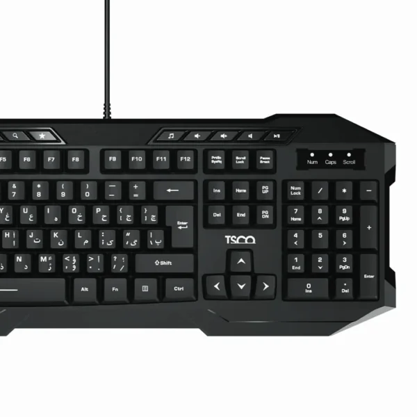 کیبورد سیم دار تک مدل TK8042 برند TSCO تسکو  مشکی - گارانتی توسن سیستم