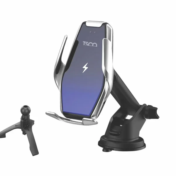 نگهدارنده موبایل خودرو مدل THL1255 برند TSCO تسکو   مشکی - شارژ بیسیم - گارانتی توسن سیستم