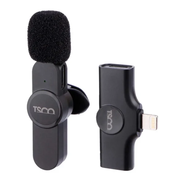 میکروفون بیسیم مدل TMIC5001 برند TSCO تسکو  مشکی - تک کاربره - LIGHNING - گارانتی توسن سیستم