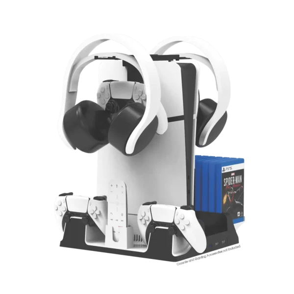 استند شارژ بیسیم کنسول PS5 مدل TGS20 برند TSCO تسکو  سفید - گارانتی توسن سیستم