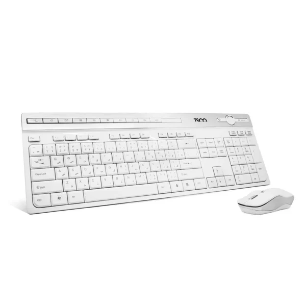 کیبورد و موس بیسیم مدل TKM 7106W برند TSCO تسکو  سفید - گارانتی توسن سیستم