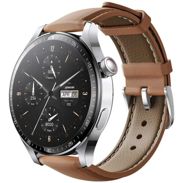 ساعت هوشمند کلاسیک مدل JR-FC2 PRO  برند JOYROOM  قهوه ای - ضد آب - MAH 350 - 48MM