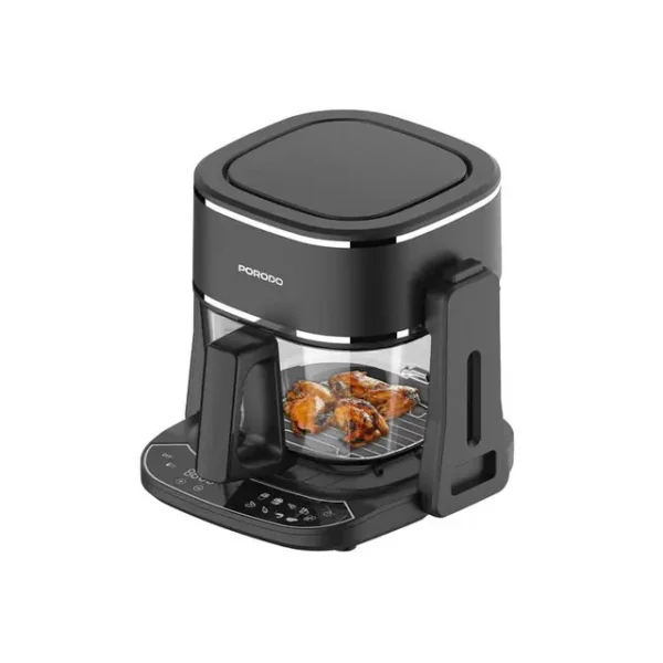 سرخ کن چند منظوره برند PORODO مدل LFST022 مشکی - AIR FRY MODE - GRILL MODE - 60 MINUTES