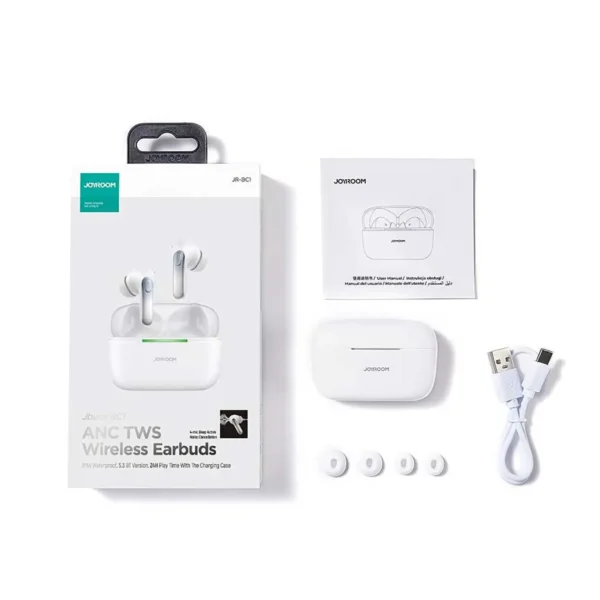 ایرپاد مدل JR-BC1 برند JOYROOM سفید - ENC - 4MIC - HIFI - BT V5.4 - IPX4